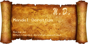 Mendel Dorottya névjegykártya